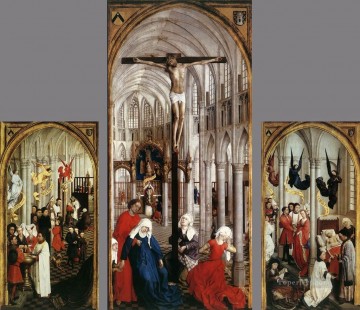  Piece Painting - Seven Sacraments Altarpiece Rogier van der Weyden